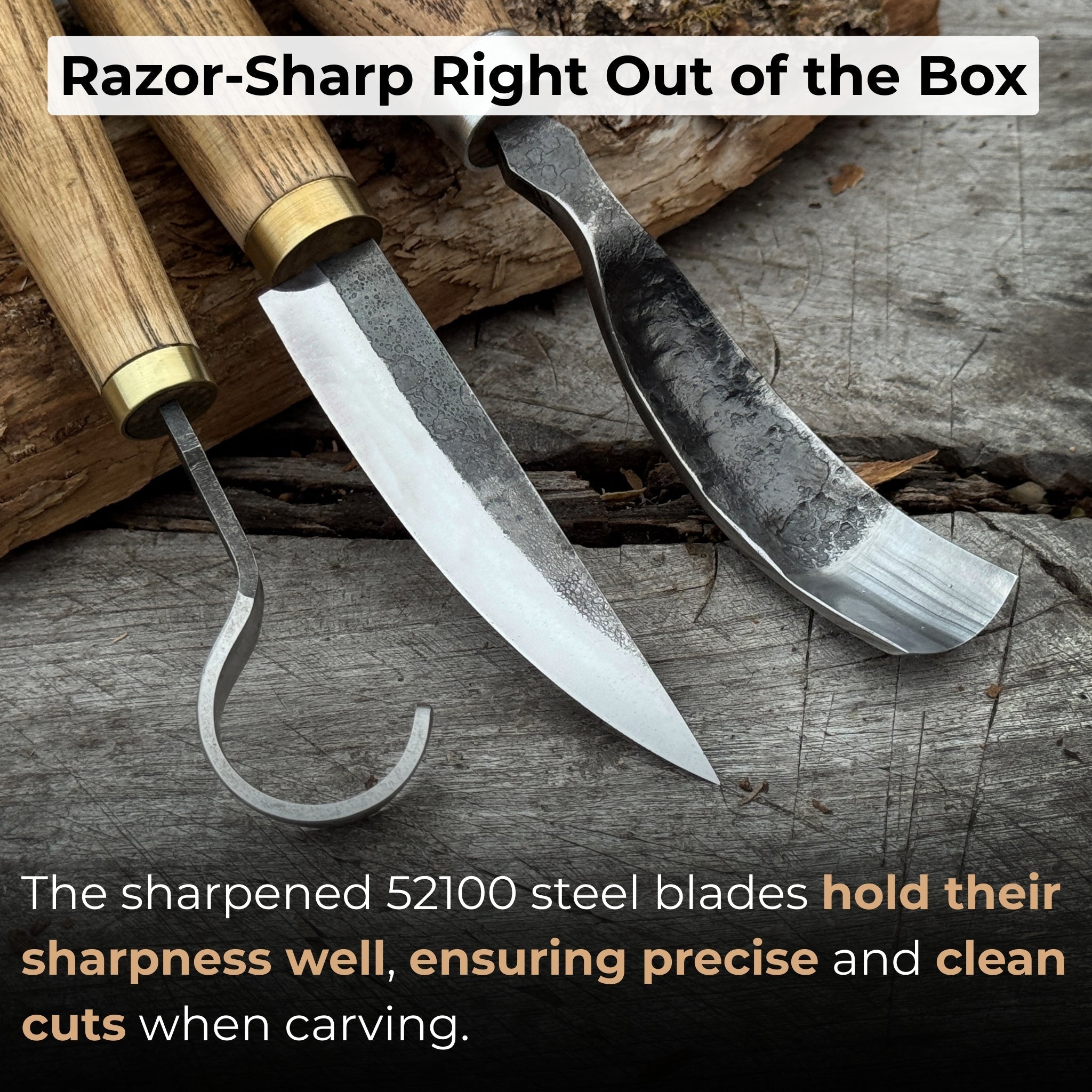 3-Piece Spoon Carving Tool Set