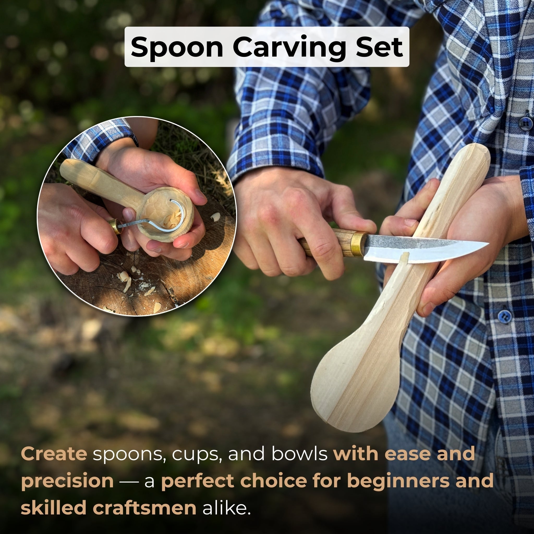 3-Piece Spoon Carving Tool Set
