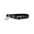 Martingale Midnight Black Leather Dog Collar