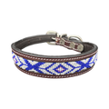 Epic Padded Leather Dog Collar with Beaded Design G