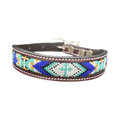 Epic Padded Leather Dog Collar with Beaded Design J
