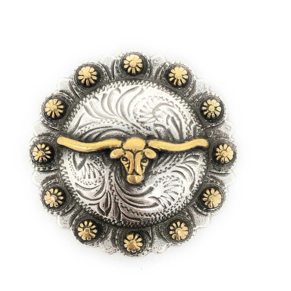 AJ Tack Longhorn Steer Berry Concho