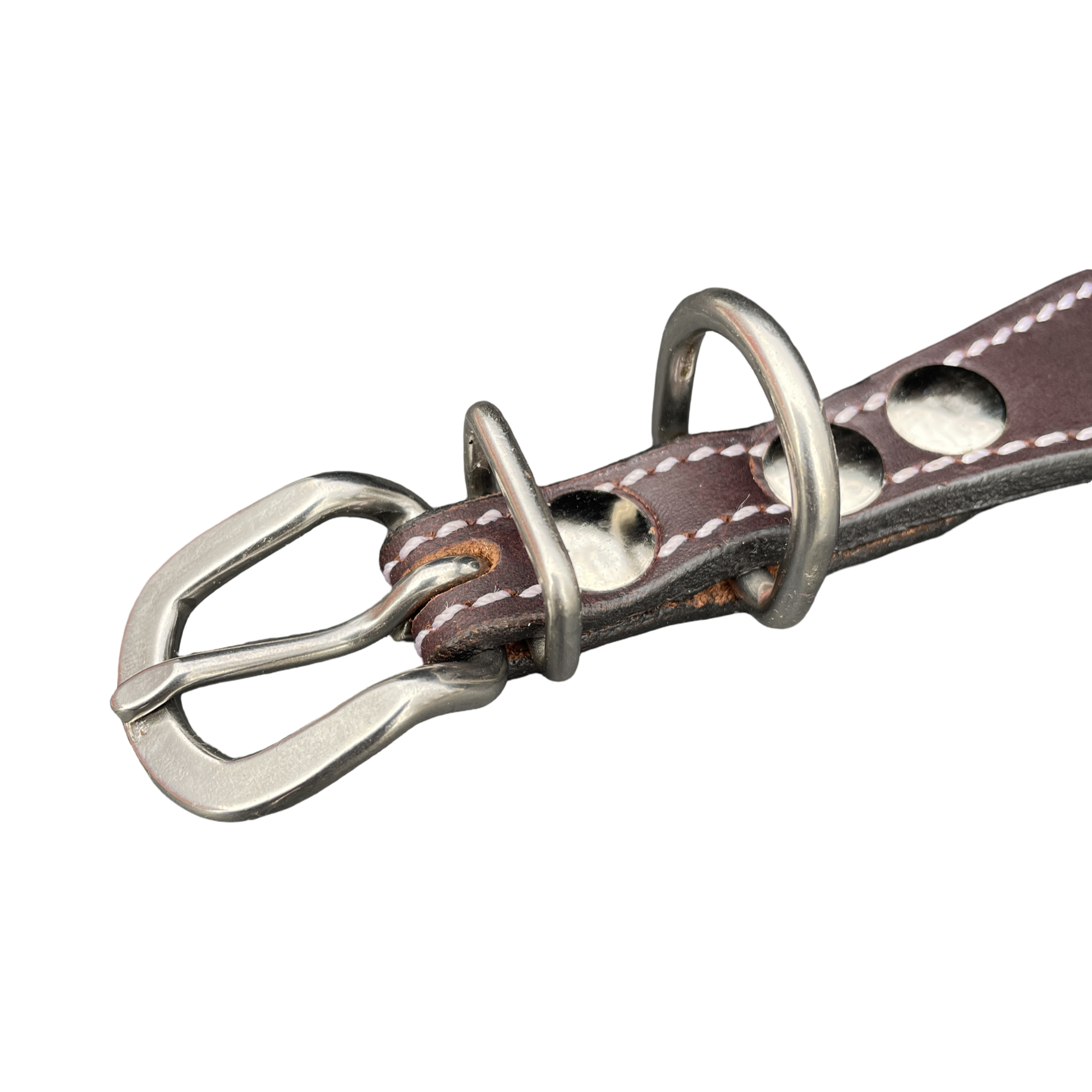 Epic Padded Leather Dog Collar with Beaded Design A